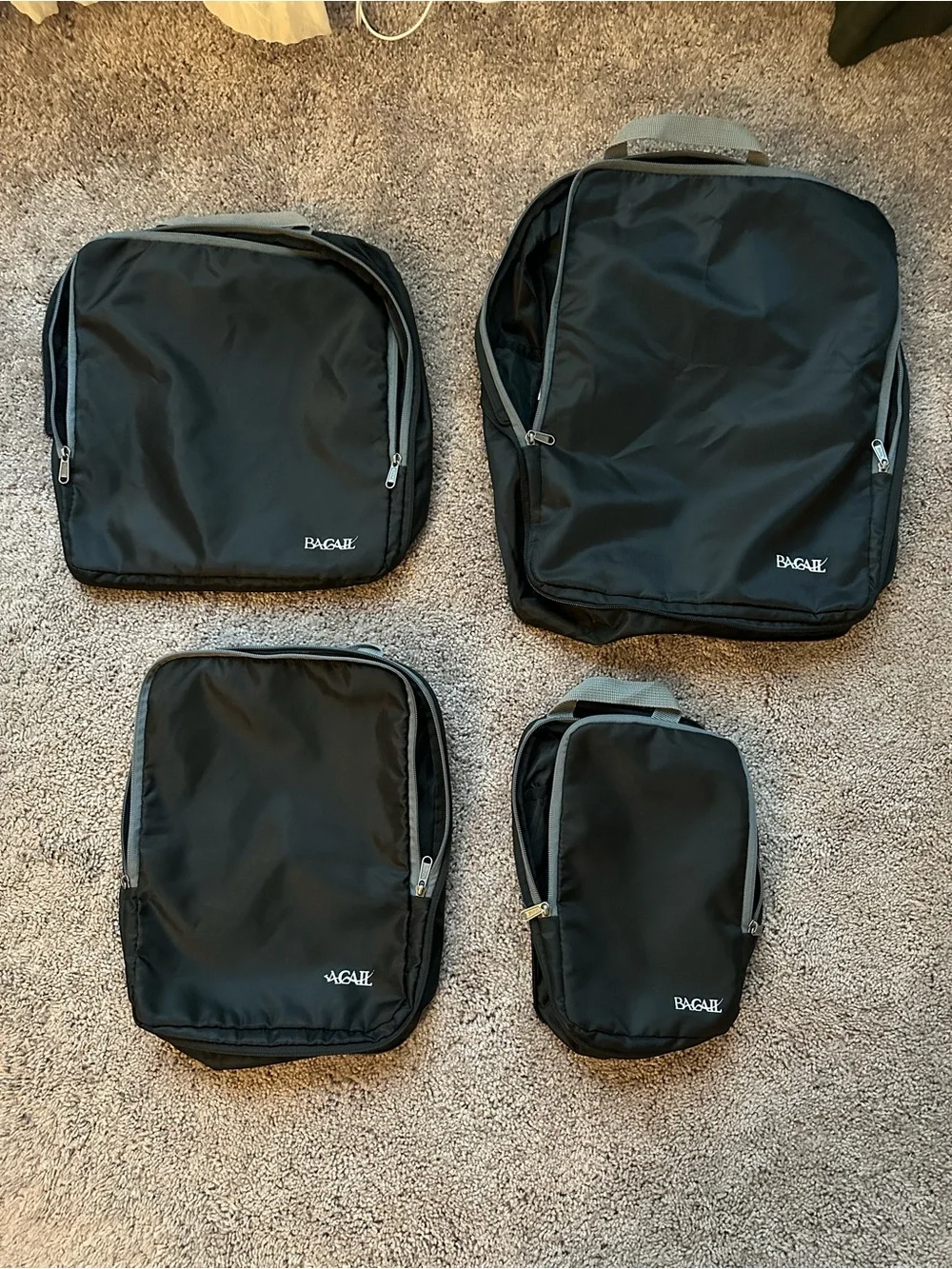 BAGAIL Black Packing Cube Set - 4 Piece